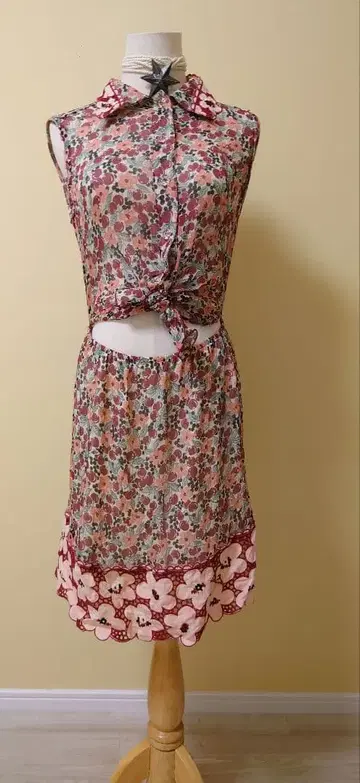ANNA SUI 안나수이 체리 쉬폰 원피스