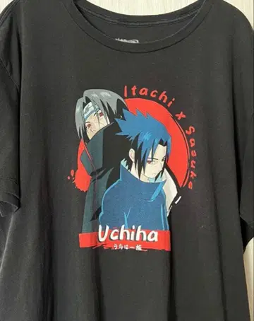 00s NARUTO 사스케 이타치 프린트 Tee