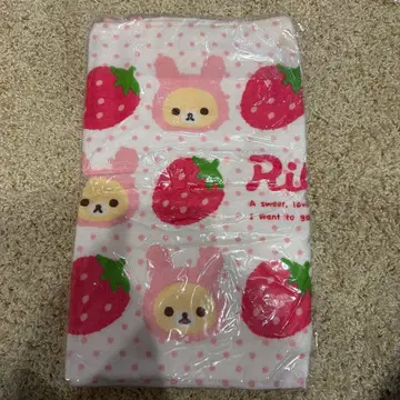 Rilakkuma 딸기 무늬 타월 손수건