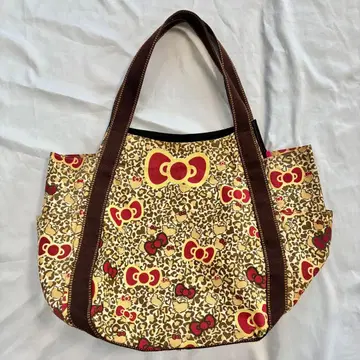 HELLO KITTY 레오파드 무늬 토트백 키티 갸루 Y2K 여름