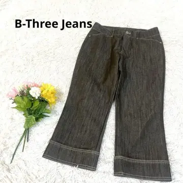 B3 청바지 [ L ] 와이드 팬츠 데님 롤업 디자인 하이 스트레치