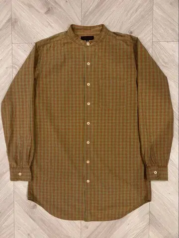 Engineered Garments 밴드 카라 체크 셔츠