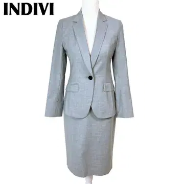 [새상품급] INDIVI 스커트 셋업 수트 36/38 그레이 봄/여름