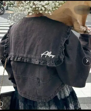 더블 클로젯 데님 자켓 세일러 카라