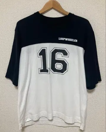 LOOPWHEELER T셔츠 16 넘버링 풋볼 [ L ]