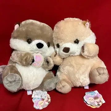 신나는 랏코 반짝이는 보물 랏코 봉제 인형 2개 세트 40cm