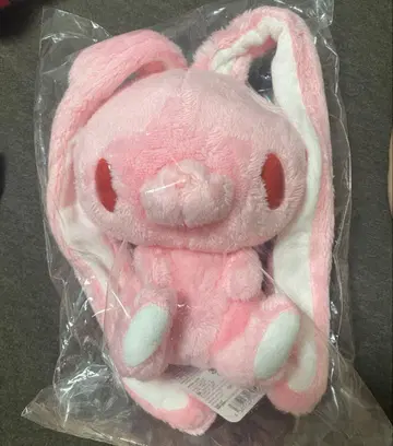 범용 토끼 좌정 봉제 인형 핑크