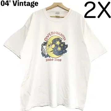 수입 구제 의류 2004년제 빈티지 T셔츠 오버 사이즈 초승달
