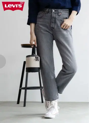 Levi's 리바이스 501(R) 크롭 팬츠 그레이 새상품급