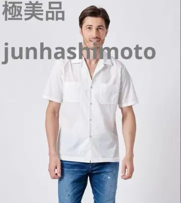 [가격 인하] 새상품급 junhashimoto 오픈 카라 셔츠 화이트