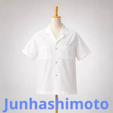 [가격 인하] 새상품급 junhashimoto 오픈 카라 셔츠 화이트