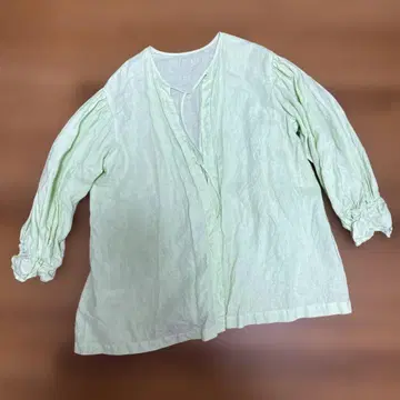 컨디션 최상 nest Robe 린넨 셔츠 F 사이즈 라이트 그린