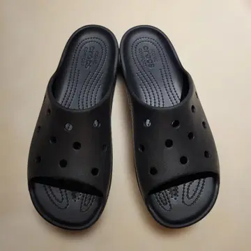 크록스 샌들 블랙 W9