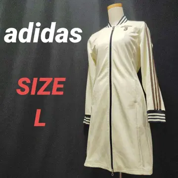 adidas 아디다스 저지 원피스 자수 로고 삼선 여성용 화이트