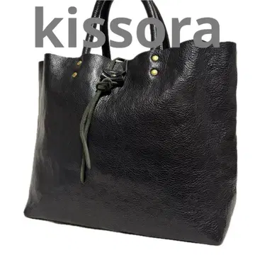 kissora 키소라 A4 대응 가죽 토트백 블랙 E98