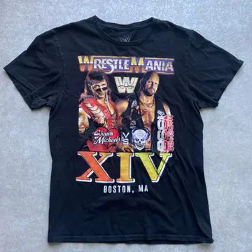 WWE 프로레슬링 T셔츠 레슬매니아 스톤콜드 마이클스 블랙 S