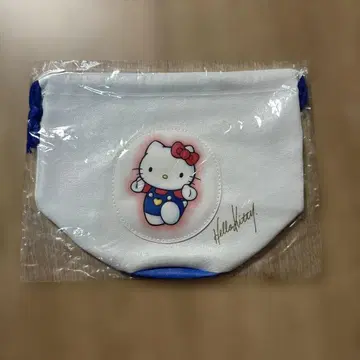 가격 인하! 레어 디자인 Hello Kitty 복조리 파우치 화이트 블루