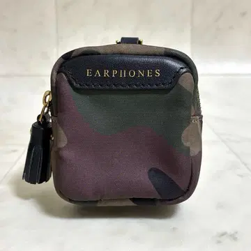 ANYA HINDMARCH 카모플라주 패턴 이어폰 케이스 파우치