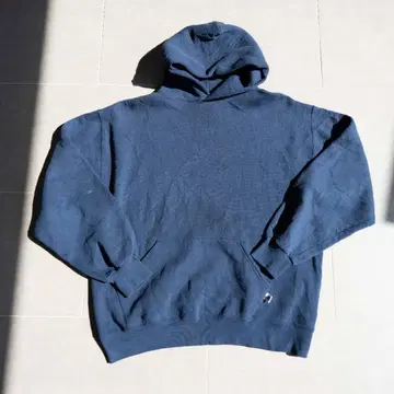 90s 러셀 네이비 무지 후드티 L USA제