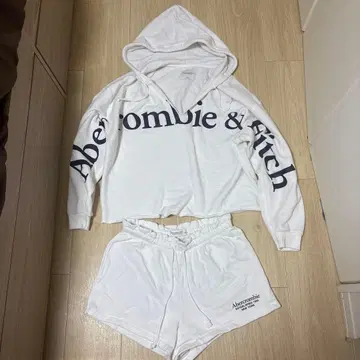 Abercrombie & Fitch 셋업 맨투맨 화이트