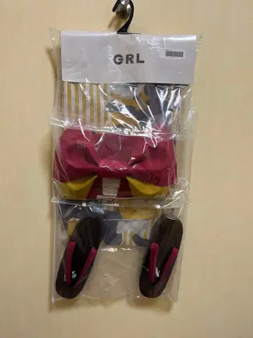GRL 유카타 오비 일본 나막신 3종 세트