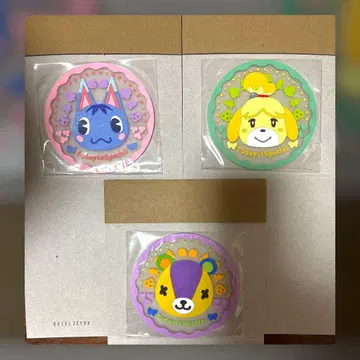 모여봐요 동물의 숲 러버 코스터 여울(시즈에), 부케, 패치 3개 세트