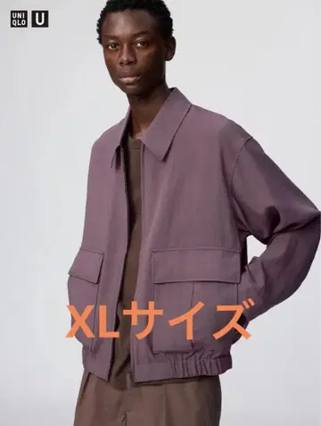 유니클로 U 숏 블루종 퍼플 XL 사이즈