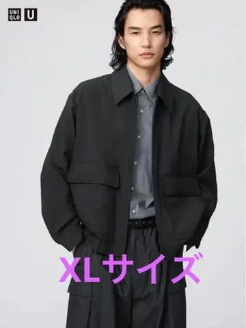 유니클로 U 숏 블루종 블랙 XL 사이즈