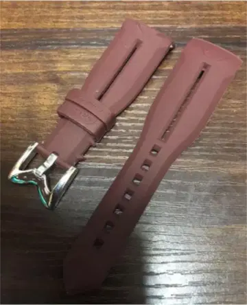 가가가밀라노 48mm 고무 벨트 브라운 크로노그래프 스프링 핀 포함