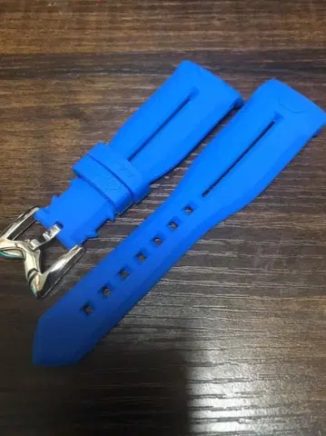 가가밀라노 48mm 고무 벨트 파랑 크로노그래프 스프링 핀 포함