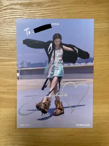 MEOVV 안나 ANNA everline 개별 사인회 엽서