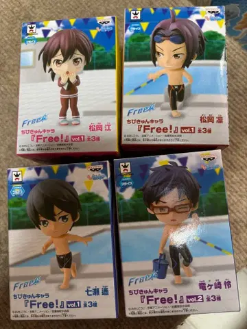 치비큥 캐릭터 Free!! 피규어 4종 세트