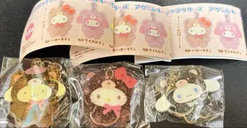 산리오 아크릴 키링 라떼곰 버전 키티 푸딩 시나몬 3종