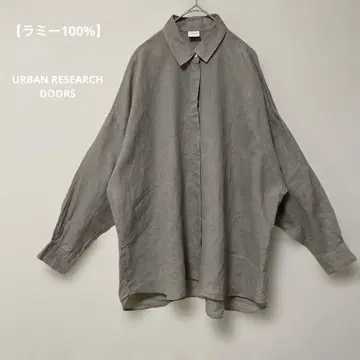 URBAN RESEARCH DOORS 100% 라미 와이드 셔츠 린넨