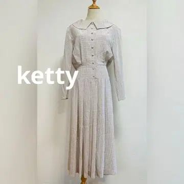 케티 ketty 레트로 클래시컬 원피스 빅 칼라 도트 L