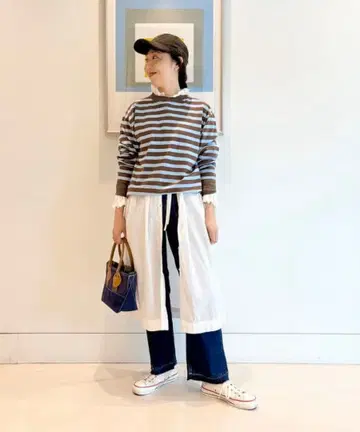 이미지 추가 빔즈 보이 베이직 보더 브라운 색스