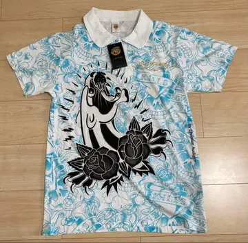Ed Hardy 에드 하디 반팔 피케 셔츠 블루 새상품