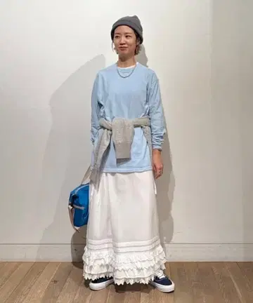빔즈 보이 bowwow 롱 슬리브 스카이블루