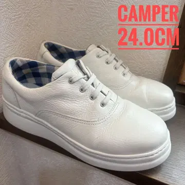 새상품급 camper 캠퍼 러너업 통굽 24.0cm 천연 가죽