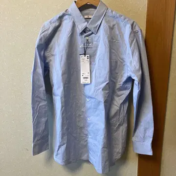 새상품 UNIQLO +J 수피마 코튼 레귤러 핏 셔츠 블루 M