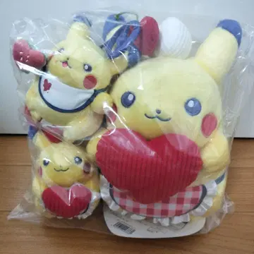 포켓몬 센터 피카츄 PIKACHU DINER 봉제 인형 3세트