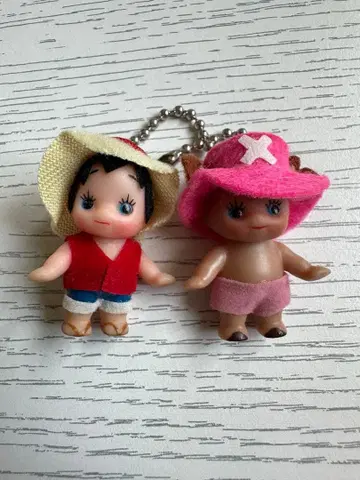 ONE PIECE 큐피 키링 루피&초파 큐피