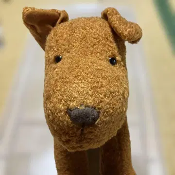 테리어 봉제 인형 개 도그 웰시테리어 갈색 브라운 대형 도그데파트
