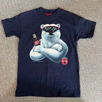 코카콜라 북극곰 네이비 T셔츠 L