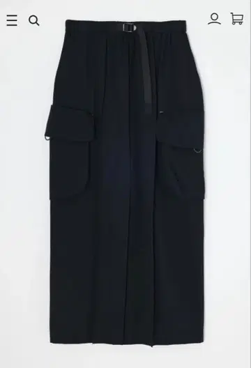 nagonstans 나곤스탠스 벨트 스커트 타이트 스커트 발수 블랙