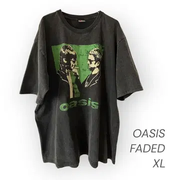 OASIS 오아시스 밴딩T셔츠 FADED XL 빈티지 가공