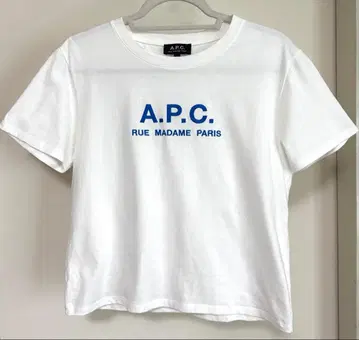 APC 스카이블루 로고 T셔츠