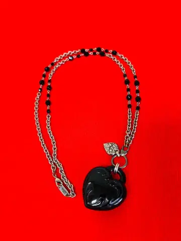 ANNA SUI 수입 목걸이 스위트하트 블랙 펜던트