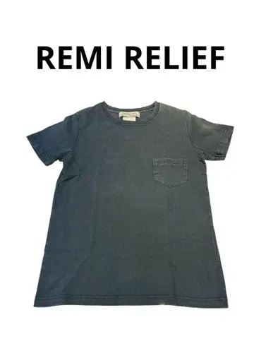 레미 릴리프(REMI RELIEF) 포켓 부착 T셔츠 페이드 감