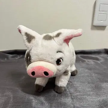 레어 모아나와 전설의 바다 푸아 피그 봉제 인형 24cm 복슬복슬 돼지